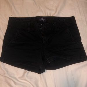 American Eagle Black Midi Shorts